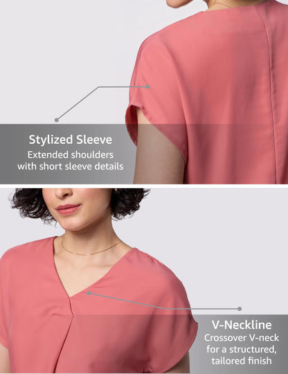 Symbol Premium Women's Relaxed Fit Crop Top | Desk-to-Dinner (Available in Plus Sizes) Polyester