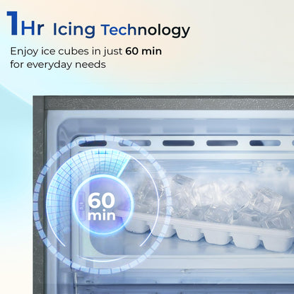 Haier 190 L 5 Star Direct Cool Inverter Single Door Refrigerator with Fast Ice Making, Easy Clean Back, Large Vegetable Box (HED-205DSA-P, Dazzle Steel, 2026 Model)