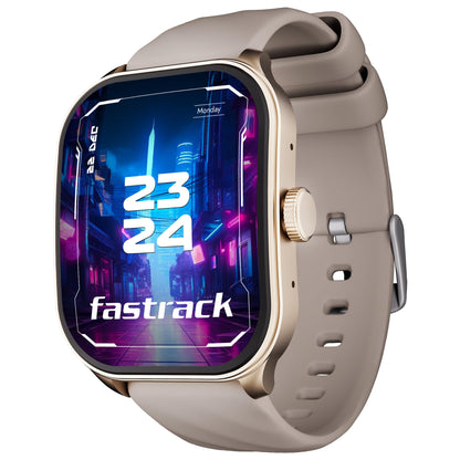 Fastrack Astor FR2 Pro 1.43" AMOLED Stainless Steel Smart Watch with SpO2, Heart Rate, BT Calling, Adaptive AOD, Functional Crown, AI Voice Assistant – Smartwatch for Stylish Professionals (Silver)