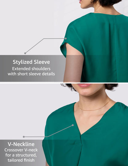 Symbol Premium Women's Relaxed Fit Crop Top | Desk-to-Dinner (Available in Plus Sizes) Polyester