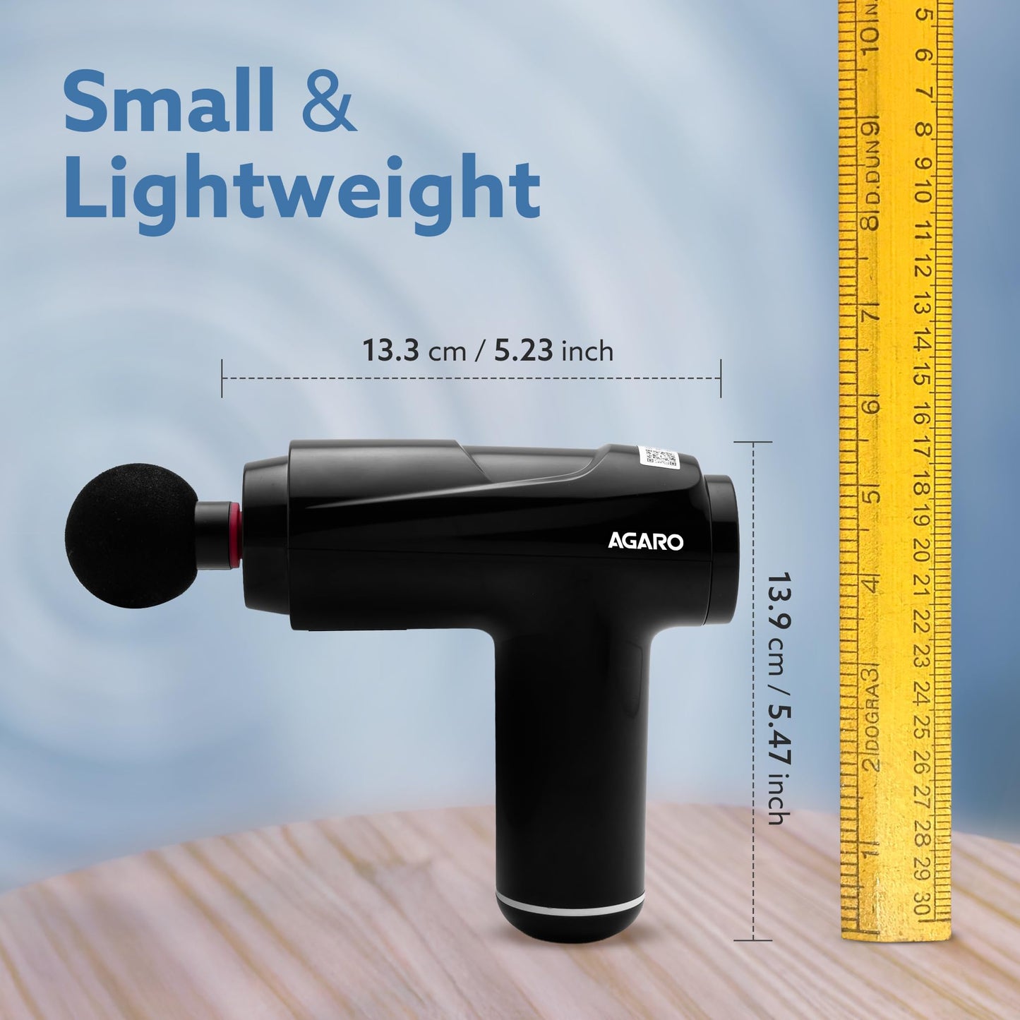 AGARO Galaxy Massager Machine, Handheld Deep Tissue Massage Gun, 4 Heads, 6 Speed, Rechargeable Percussion Massager for Muscle Relief & Relaxation, for Neck, Shoulder, Back, Foot & Full Body, Black