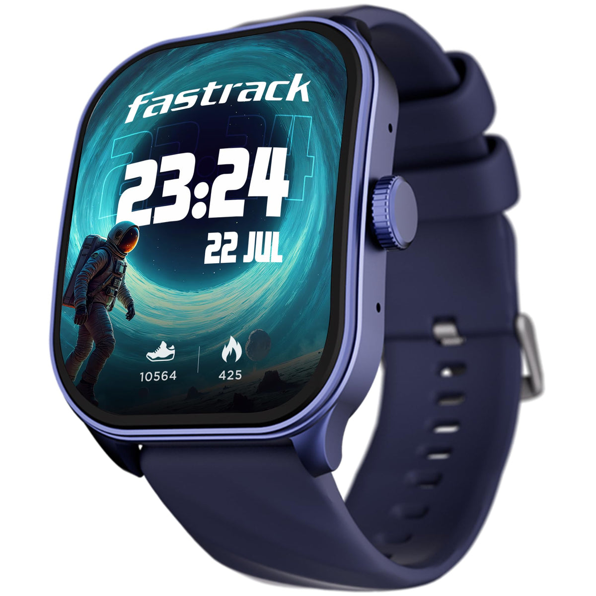 Fastrack Astor FR2 Pro 1.43" AMOLED Stainless Steel Smart Watch with SpO2, Heart Rate, BT Calling, Adaptive AOD, Functional Crown, AI Voice Assistant – Smartwatch for Stylish Professionals (Silver)
