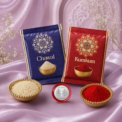 DeoDap Designer Murli Flute Rakhi for Brother with Choco Coated Nut Butterscotch Chocolate 96gm, Pooja Coin, Roli Chawal & Card | Rakhi with Chocolate Combo for Raksha Bandhan