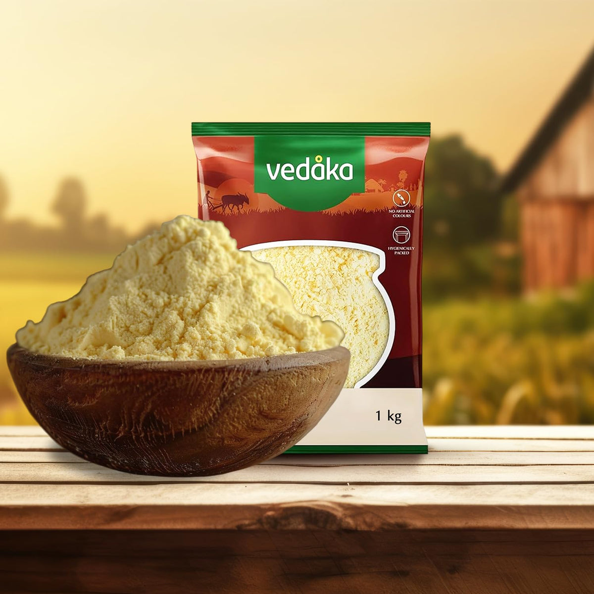 Amazon Brand- Vedaka Besan (Gram Flour) (100% Chana Dal Fine Besan), 500 g