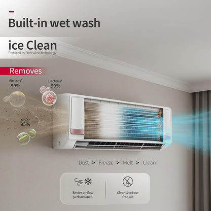 Hitachi 1.5 Ton 3 Star, New Star rated, Heavy Duty Smart Inverter Split AC (Copper, Wi-Fi, Long air throw, Smart View Display, ice Clean, Hybrid Convertible, Anti-Bacterial Mesh Filter,RAS.Y319PCDISL, White)