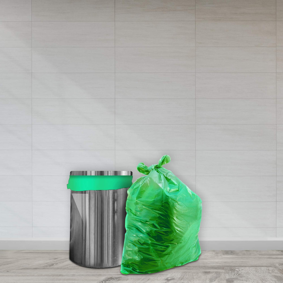 Amazon Brand - Presto! Garbage Bags | Medium | 180 Count | 30 Bags X 6 Rolls | 19 X 21 Inches | For Dry & Wet Waste | Black
