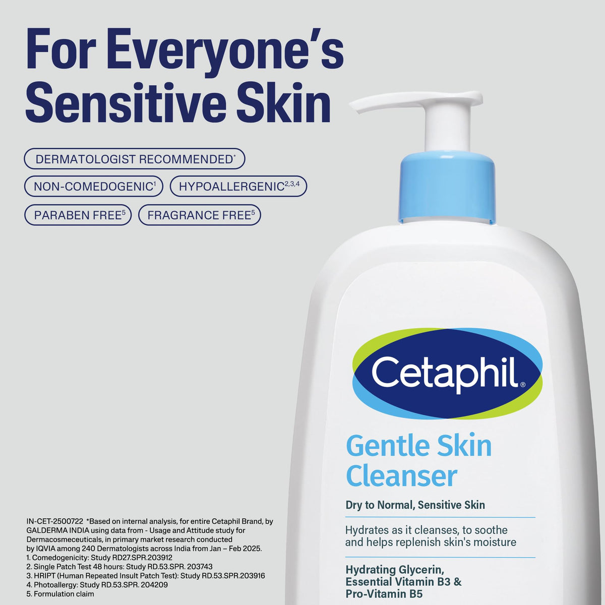 Cetaphil Gentle Skin Hydrating Face Wash 118ml, Paraben Free, Sulphate-Free Gentle Skin Hydrating Cleanser with Niacinamide, Vitamin B5 for Dry to Normal, Sensitive Skin