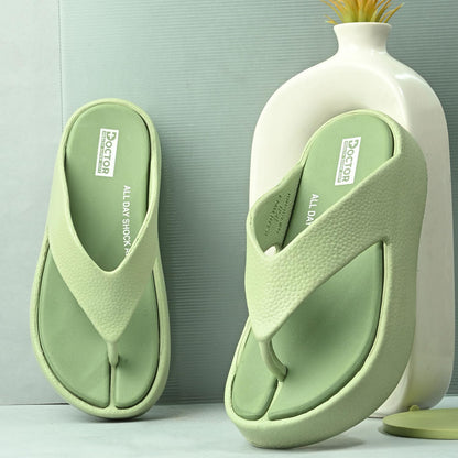 DOCTOR HEALTH SUPER SOFT Women’s Orthopedic Soft Platform Slippers | Ultra-Cushioned Shock Absorbing Footbed | Lightweight Anti-Skid Everyday Wear Comfort Flip Flops for All-Day Support