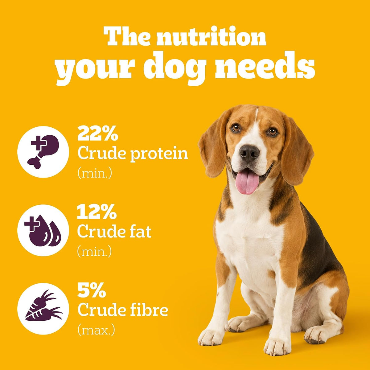 Pedigree Adult Dry Dog Food, New Healthy Belly, 3 kg, Belly Friendly Ingredients, Highly Digestible Proteins, Contains Pumpkin, Sweet Potato, Chicken & Egg, with Prebiotics