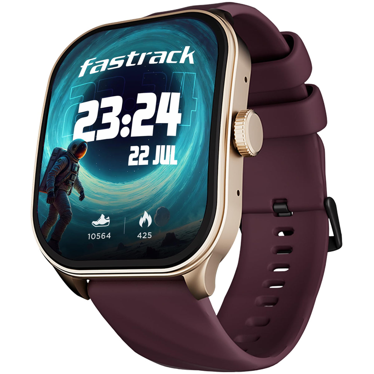 Fastrack Astor FR2 Pro 1.43" AMOLED Stainless Steel Smart Watch with SpO2, Heart Rate, BT Calling, Adaptive AOD, Functional Crown, AI Voice Assistant – Smartwatch for Stylish Professionals (Silver)