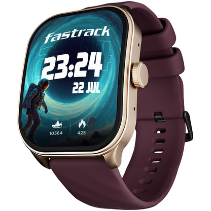 Fastrack Astor FR2 Pro 1.43" AMOLED Stainless Steel Smart Watch with SpO2, Heart Rate, BT Calling, Adaptive AOD, Functional Crown, AI Voice Assistant – Smartwatch for Stylish Professionals (Silver)
