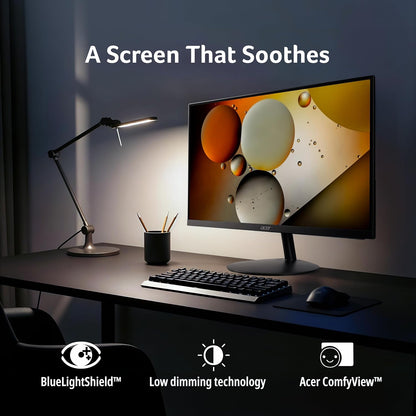 Acer SmartChoice SA242Y E 23.8 Inch Full HD IPS Monitor I 100Hz Refresh Rate I 1ms VRB I AMD FreeSync I Ultra Slim ZeroFrame Design I VisionCare I HDMI & VGA Inbox HDMI Cable I VESA Mount I Black