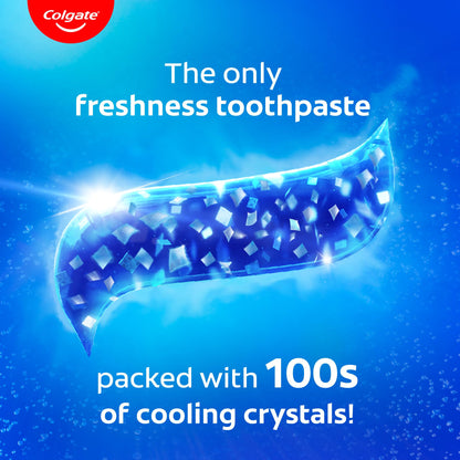 Colgate MaxFresh Breath Freshner Oral Care Toothpaste, 300g Saver Pack (150g x 2), Peppermint Ice, Blue Gel Paste with Menthol & Cooling crystals for bad breath control