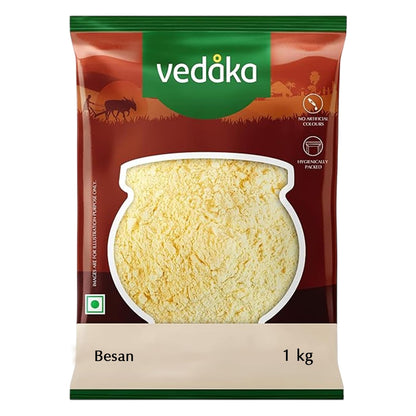 Amazon Brand- Vedaka Besan (Gram Flour) (100% Chana Dal Fine Besan), 500 g