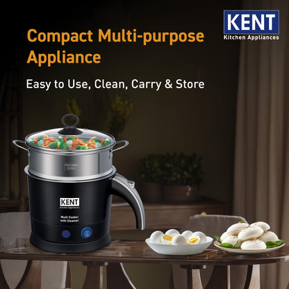 KENT Super Egg Boiler | 3 Boiling Modes | Stainless Steel Body and Heating Plate | 6 Eggs at a Time | Automatic Turn-Off | Silver