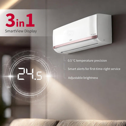 Hitachi 1.5 Ton 3 Star, New Star rated, Heavy Duty Smart Inverter Split AC (Copper, Wi-Fi, Long air throw, Smart View Display, ice Clean, Hybrid Convertible, Anti-Bacterial Mesh Filter,RAS.Y319PCDISL, White)