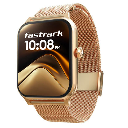 Fastrack Astor FR2 Pro 1.43" AMOLED Stainless Steel Smart Watch with SpO2, Heart Rate, BT Calling, Adaptive AOD, Functional Crown, AI Voice Assistant – Smartwatch for Stylish Professionals (Silver)