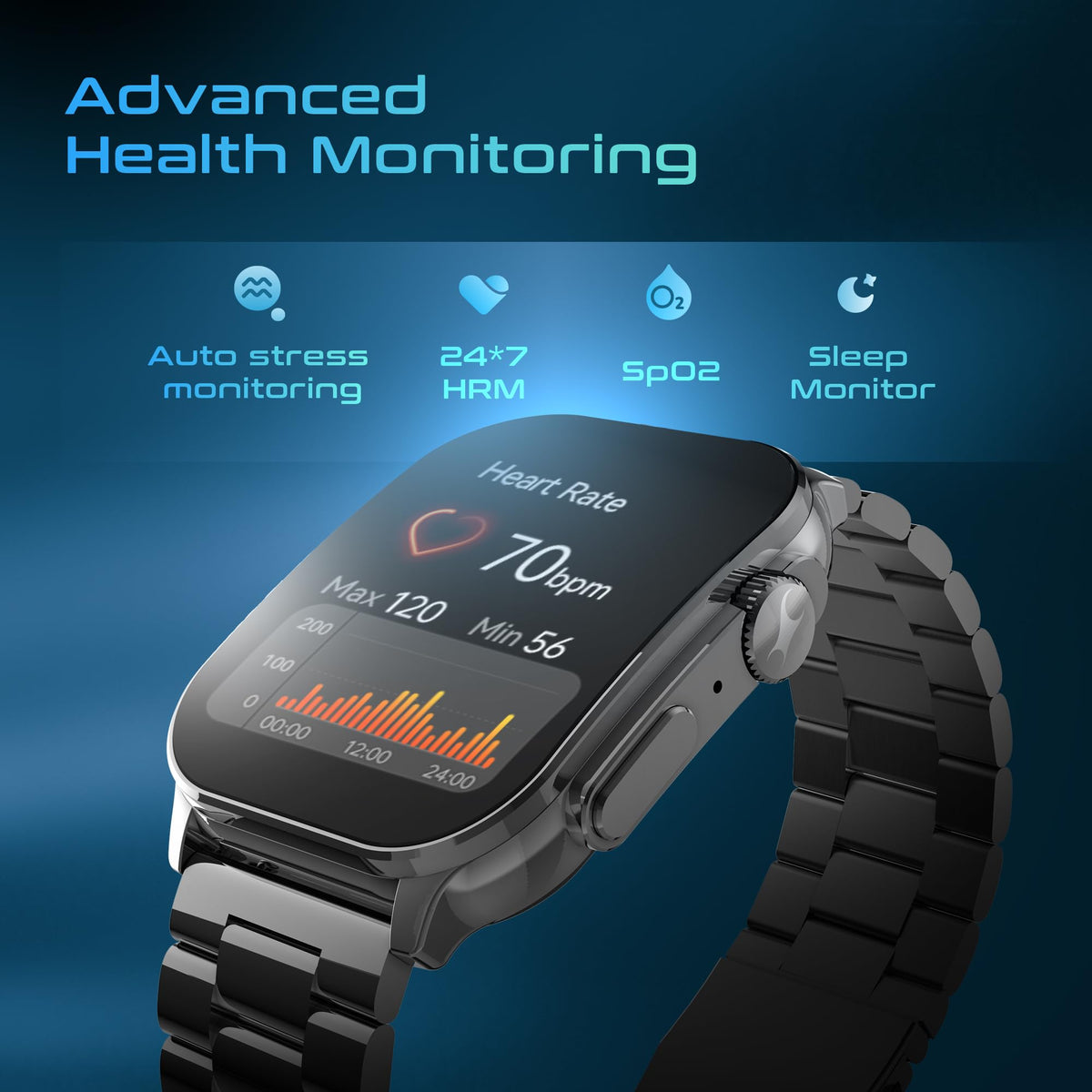 Fastrack Astor FR2 Pro 1.43" AMOLED Stainless Steel Smart Watch with SpO2, Heart Rate, BT Calling, Adaptive AOD, Functional Crown, AI Voice Assistant – Smartwatch for Stylish Professionals (Silver)