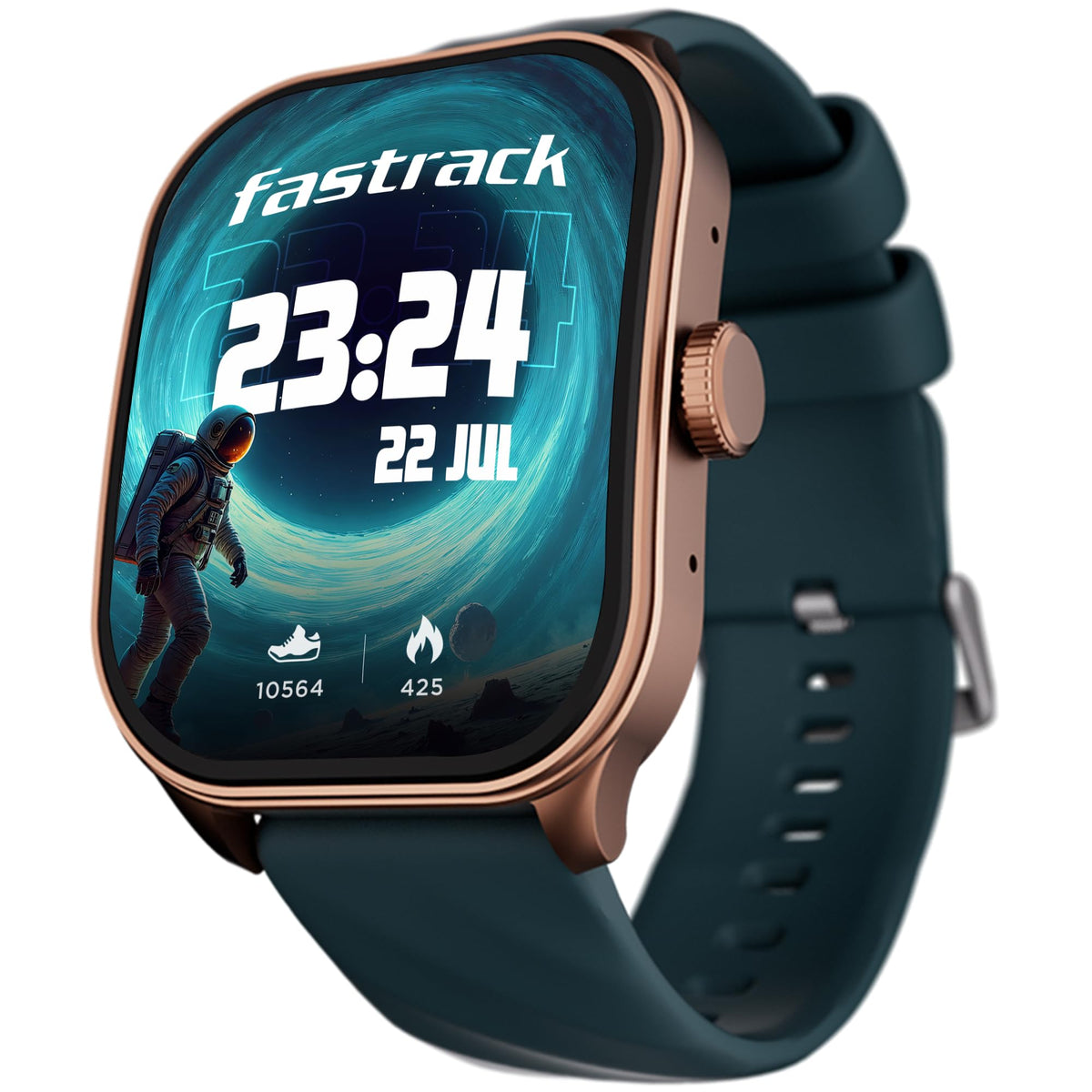 Fastrack Astor FR2 Pro 1.43" AMOLED Stainless Steel Smart Watch with SpO2, Heart Rate, BT Calling, Adaptive AOD, Functional Crown, AI Voice Assistant – Smartwatch for Stylish Professionals (Silver)