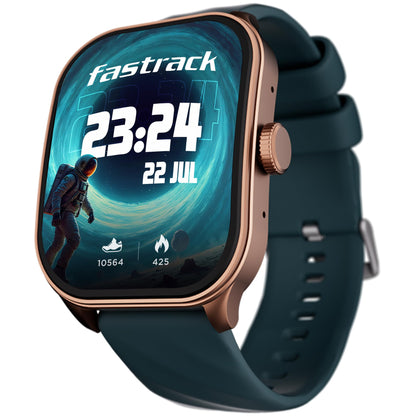 Fastrack Astor FR2 Pro 1.43" AMOLED Stainless Steel Smart Watch with SpO2, Heart Rate, BT Calling, Adaptive AOD, Functional Crown, AI Voice Assistant – Smartwatch for Stylish Professionals (Silver)