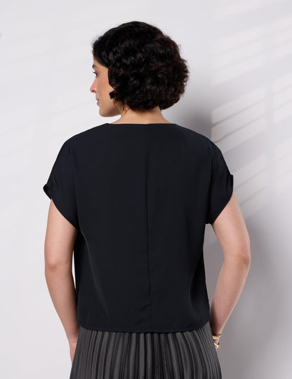 Symbol Premium Women's Relaxed Fit Crop Top | Desk-to-Dinner (Available in Plus Sizes) Polyester