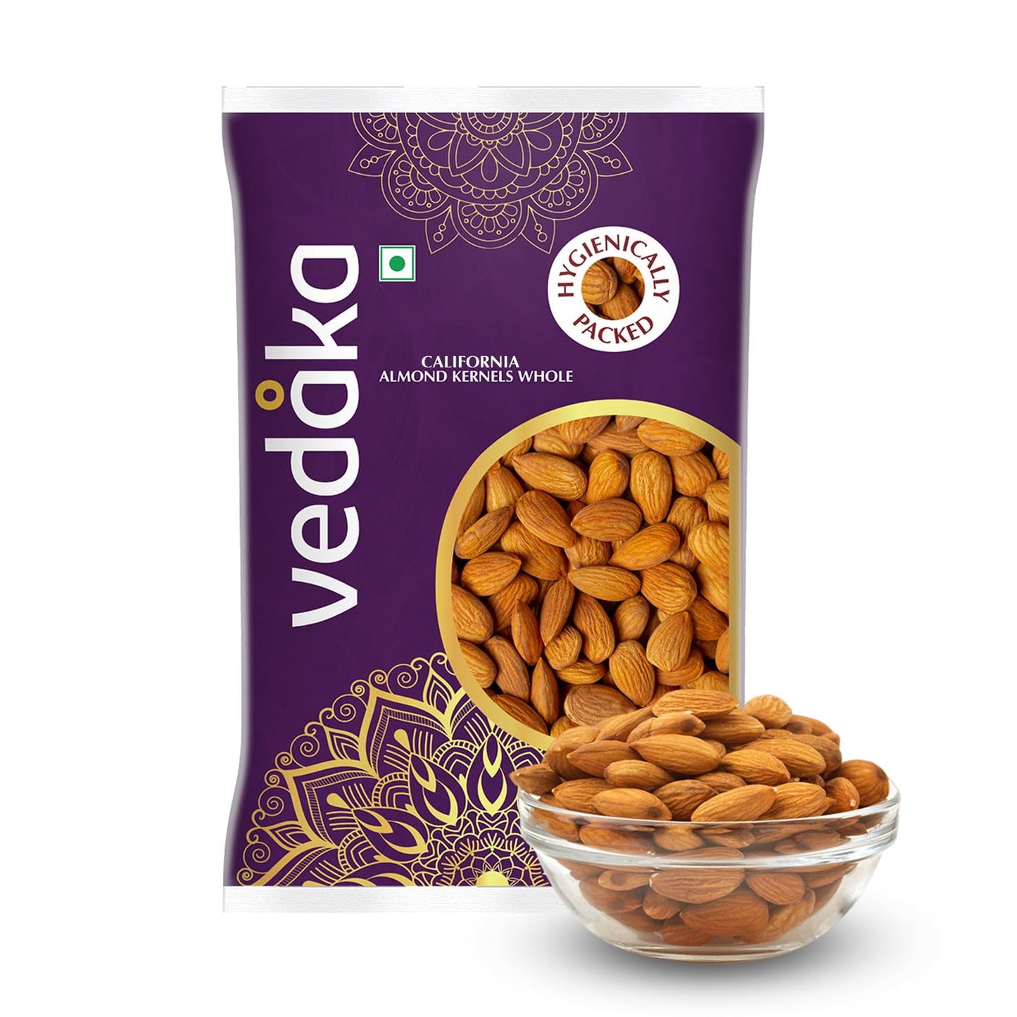Amazon Brand - Vedaka Almonds | 1 Kg | California Almonds | 100% Natural Badam Giri | Rich In Protein & Dietary Fiber | Crunchy Texture & Delicious Nutty Flavour | No Added Preservatives