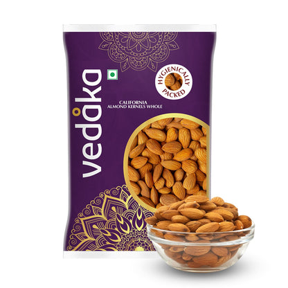 Amazon Brand - Vedaka Almonds | 1 Kg | California Almonds | 100% Natural Badam Giri | Rich In Protein & Dietary Fiber | Crunchy Texture & Delicious Nutty Flavour | No Added Preservatives
