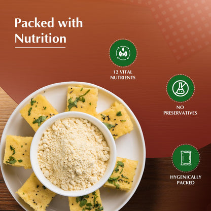 Amazon Brand- Vedaka Besan (Gram Flour) (100% Chana Dal Fine Besan), 500 g