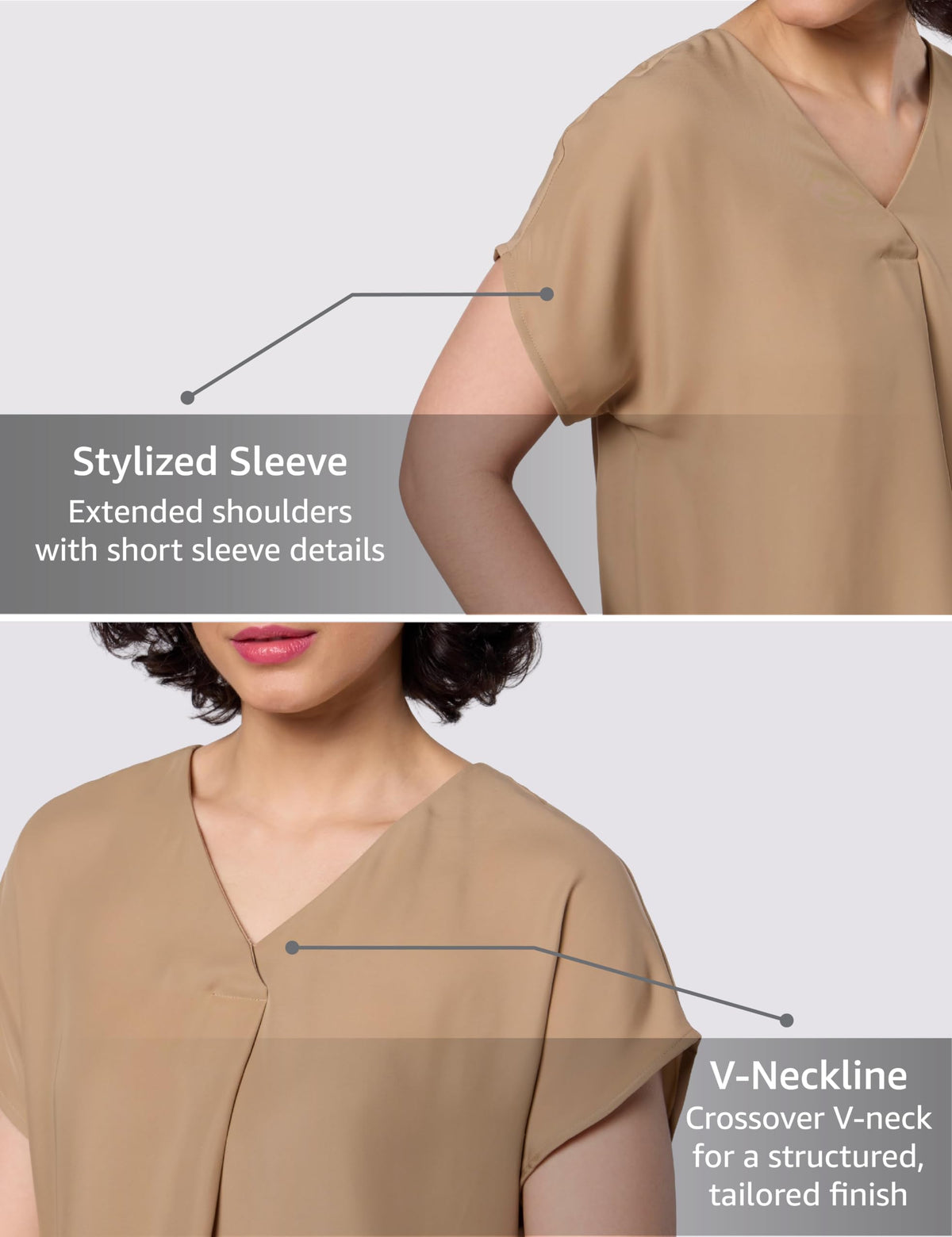 Symbol Premium Women's Relaxed Fit Crop Top | Desk-to-Dinner (Available in Plus Sizes) Polyester