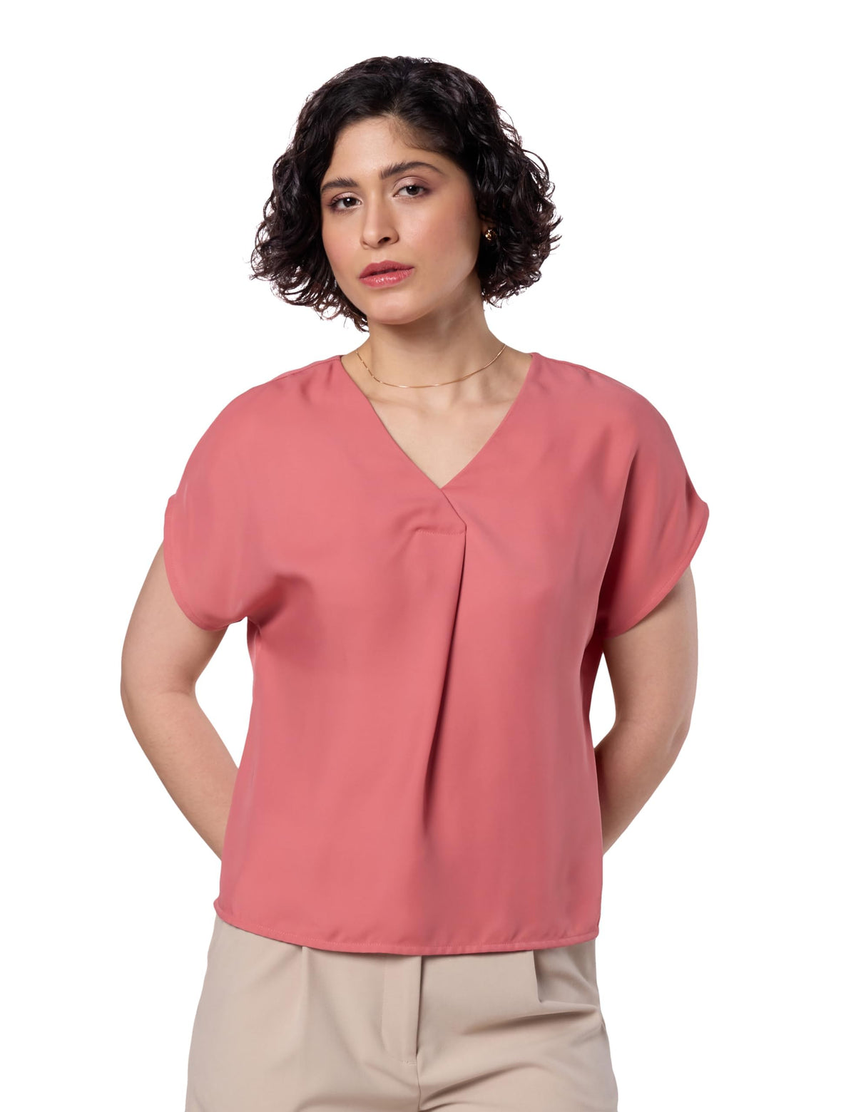Symbol Premium Women's Relaxed Fit Crop Top | Desk-to-Dinner (Available in Plus Sizes) Polyester