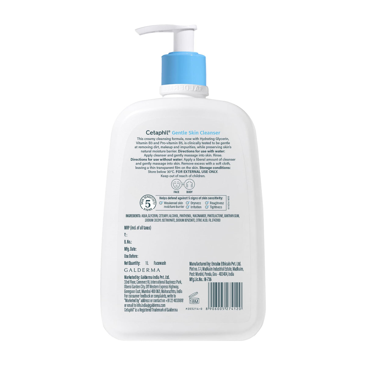 Cetaphil Gentle Skin Hydrating Face Wash 118ml, Paraben Free, Sulphate-Free Gentle Skin Hydrating Cleanser with Niacinamide, Vitamin B5 for Dry to Normal, Sensitive Skin