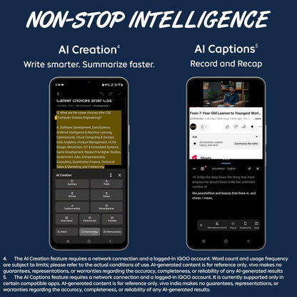 iQOO Z11 Lite 44W 5G (Midnight Blue, 6GB RAM, 128GB Storage) | 6500mAh Battery with 44W Fast Charging* | Dimensity 6300 with 579k+ AnTuTu Score* | OriginOS 6.0 with AI Creation* & Private Space*