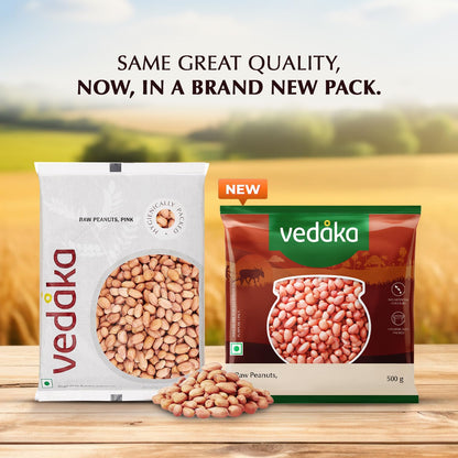 Amazon Brand - Vedaka Raw Peanuts | 1 Kg | Groundnut Kernel | Moongfali | Rich Source of Protein & Fiber | No Artificial Colours & No Preservatives