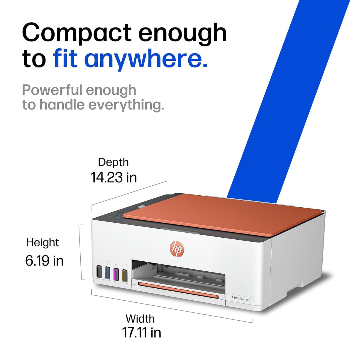 HP Smart Tank 589 All-in-One WiFi Colour Printer |Up to 4000 Black & 6000 Colour Prints I Print,Scan & Copy for Home/Office