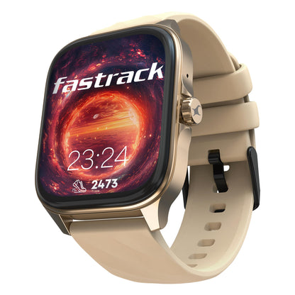 Fastrack Astor FR2 Pro 1.43" AMOLED Stainless Steel Smart Watch with SpO2, Heart Rate, BT Calling, Adaptive AOD, Functional Crown, AI Voice Assistant – Smartwatch for Stylish Professionals (Silver)