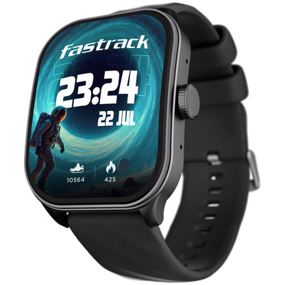 Fastrack Astor FR2 Pro 1.43" AMOLED Stainless Steel Smart Watch with SpO2, Heart Rate, BT Calling, Adaptive AOD, Functional Crown, AI Voice Assistant – Smartwatch for Stylish Professionals (Silver)