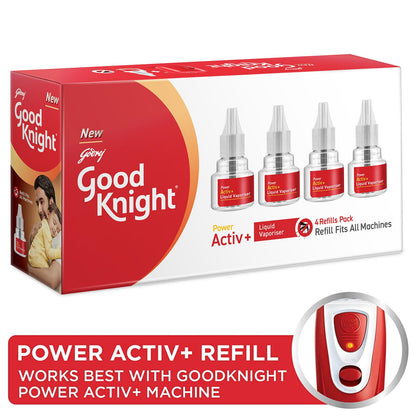 Good Knight Power Activ+ Liquid Vaporiser Pack Of 6 (45ml Each) | 2x Faster Than Before | Mosquito Repellent Refill | India s Most Powerful Liquid Vaporizer
