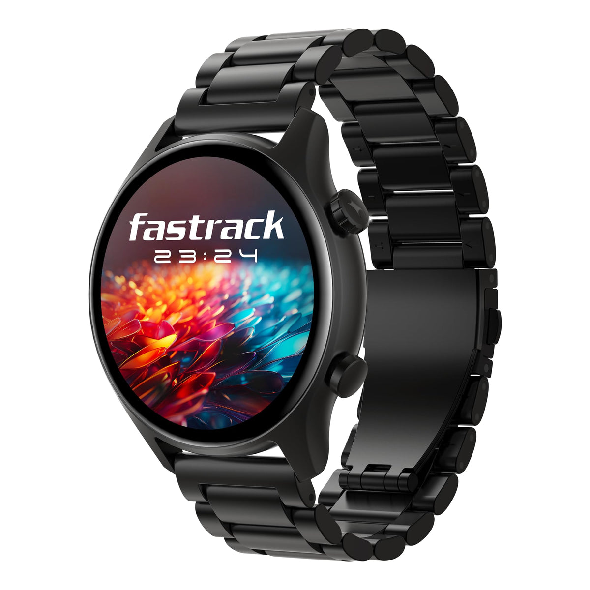 Fastrack Astor FR2 Pro 1.43" AMOLED Stainless Steel Smart Watch with SpO2, Heart Rate, BT Calling, Adaptive AOD, Functional Crown, AI Voice Assistant – Smartwatch for Stylish Professionals (Silver)