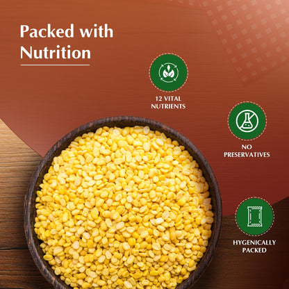 Amazon Brand - Vedaka Unpolished Yellow Moong Dal | 2 Kg | Naturally Rich In Protein & Fiber | No Artificial Flavours & No Preservatives.