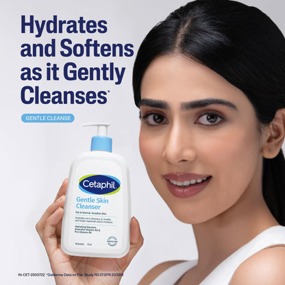 Cetaphil Gentle Skin Hydrating Face Wash 118ml, Paraben Free, Sulphate-Free Gentle Skin Hydrating Cleanser with Niacinamide, Vitamin B5 for Dry to Normal, Sensitive Skin