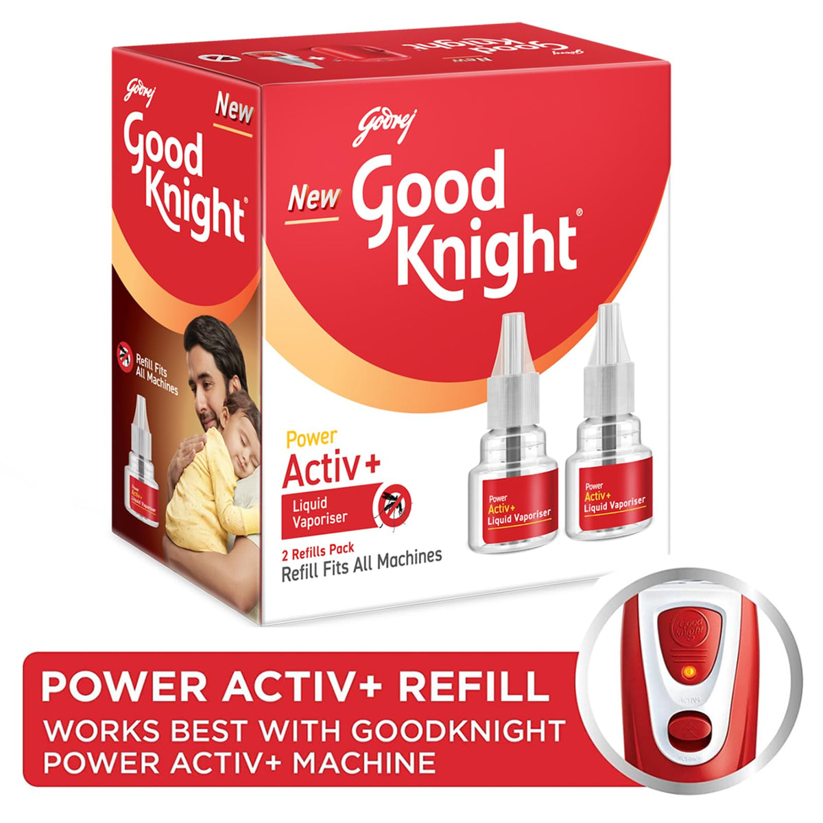 Good Knight Power Activ+ Liquid Vaporiser Pack Of 6 (45ml Each) | 2x Faster Than Before | Mosquito Repellent Refill | India s Most Powerful Liquid Vaporizer