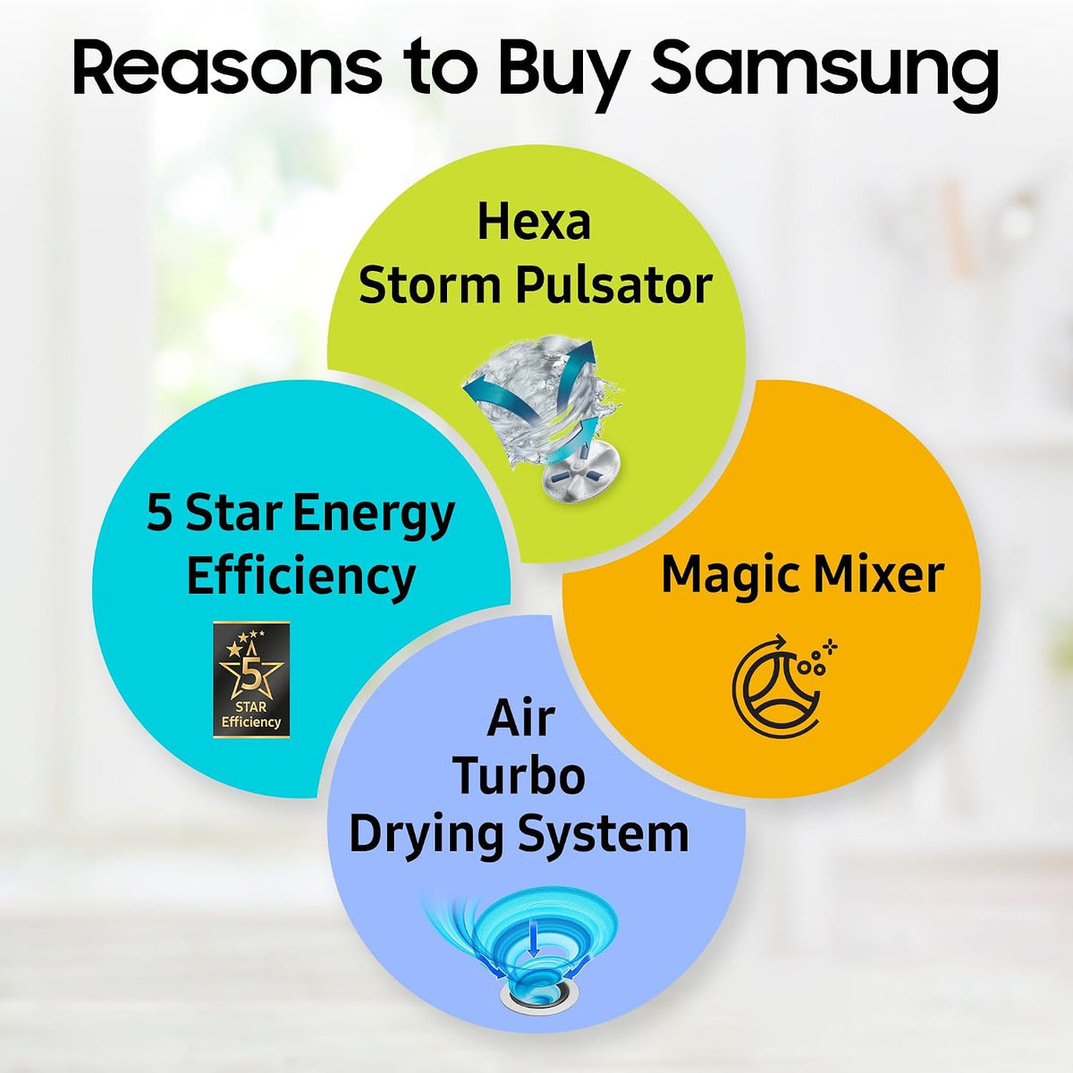 Samsung 10.5 kg, 5 star, Semi-Automatic Top Load Washing Machine (WT10C4260GG/TL, Air Turbo Drying, Light Gray,)