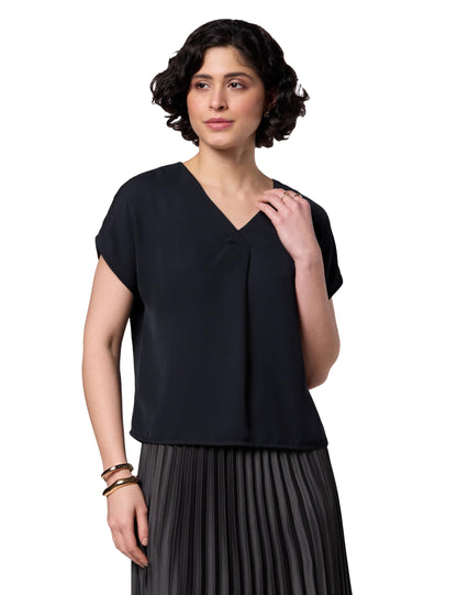 Symbol Premium Women's Relaxed Fit Crop Top | Desk-to-Dinner (Available in Plus Sizes) Polyester