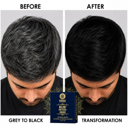 SHESHA AYURVEDA Nilini Hair Colour - Ayurvedic, No Ammonia, No Peroxide, No Perborates, No Bleach,Natural Black Colour (40g)