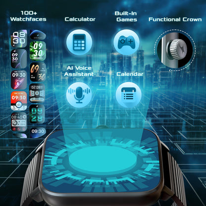 Fastrack Astor FR2 Pro 1.43" AMOLED Stainless Steel Smart Watch with SpO2, Heart Rate, BT Calling, Adaptive AOD, Functional Crown, AI Voice Assistant – Smartwatch for Stylish Professionals (Silver)