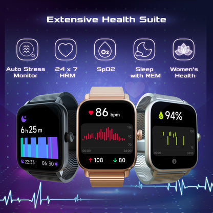 Fastrack Astor FR2 Pro 1.43" AMOLED Stainless Steel Smart Watch with SpO2, Heart Rate, BT Calling, Adaptive AOD, Functional Crown, AI Voice Assistant – Smartwatch for Stylish Professionals (Silver)