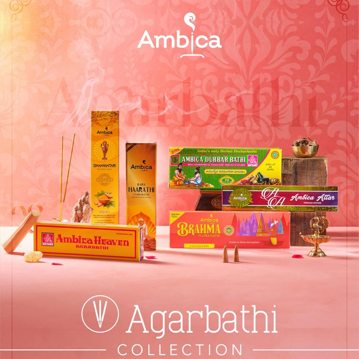 Ambica Durbar Bathi | Made with 63 Sacred Herbs | 210 g, Pack of 2