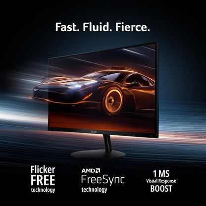 Acer SmartChoice SA242Y E 23.8 Inch Full HD IPS Monitor I 100Hz Refresh Rate I 1ms VRB I AMD FreeSync I Ultra Slim ZeroFrame Design I VisionCare I HDMI & VGA Inbox HDMI Cable I VESA Mount I Black
