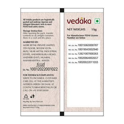 Amazon Brand- Vedaka Besan (Gram Flour) (100% Chana Dal Fine Besan), 500 g