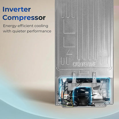 Haier 190 L 5 Star Direct Cool Inverter Single Door Refrigerator with Fast Ice Making, Easy Clean Back, Large Vegetable Box (HED-205DSA-P, Dazzle Steel, 2026 Model)